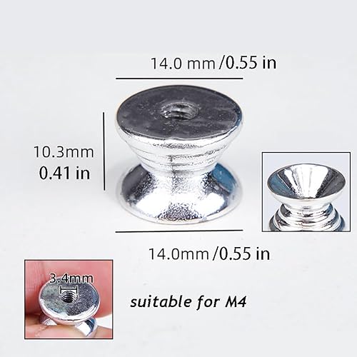 Miniatura 2 de 24 piezas hechas a mano de joyero DIY DIY Base de manija, mini puerta de gabinete de un solo agujero, aleación de metal, accesorios creativos de