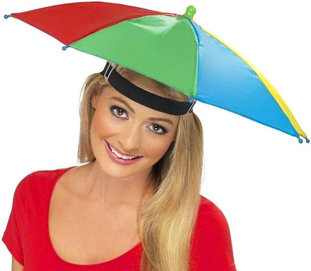 kjhgk Hands Free Umbrella Hat, UV Protection Umbrella Cap for Adults