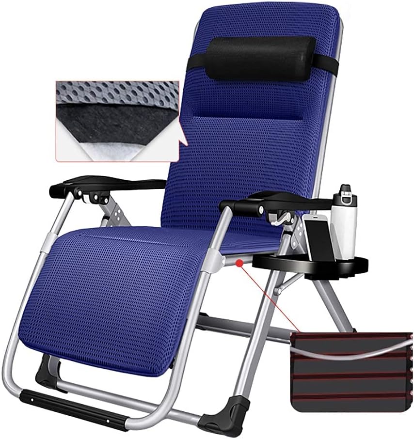 Lounge Chair Deckchairs ZeroGravity Oversized Recliner Chair with Cup