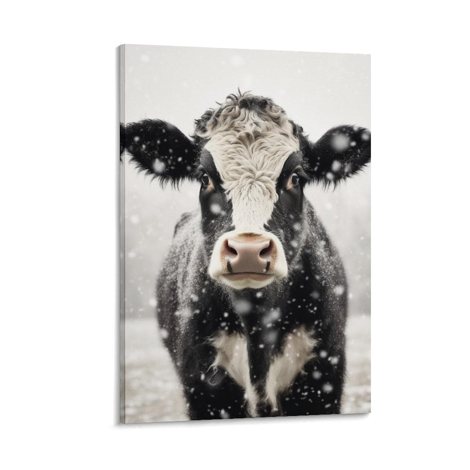 Foccar Frame-Style Vintage Classic Cow Wall Art Prints Farm Animal Contemporary Pictures On Canvas Poster Wall Decor For Bedroom Home Decorations