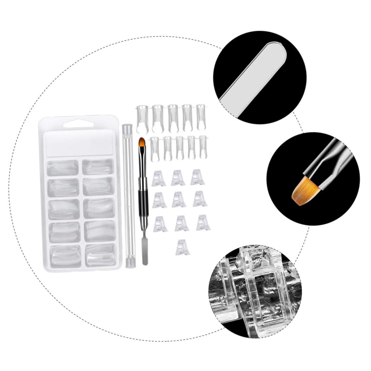 FRCOLOR 3sets Per Manicure Clip Per Unghie Accessori Per Nail Art Estensioni Unghie Manicure e Casa