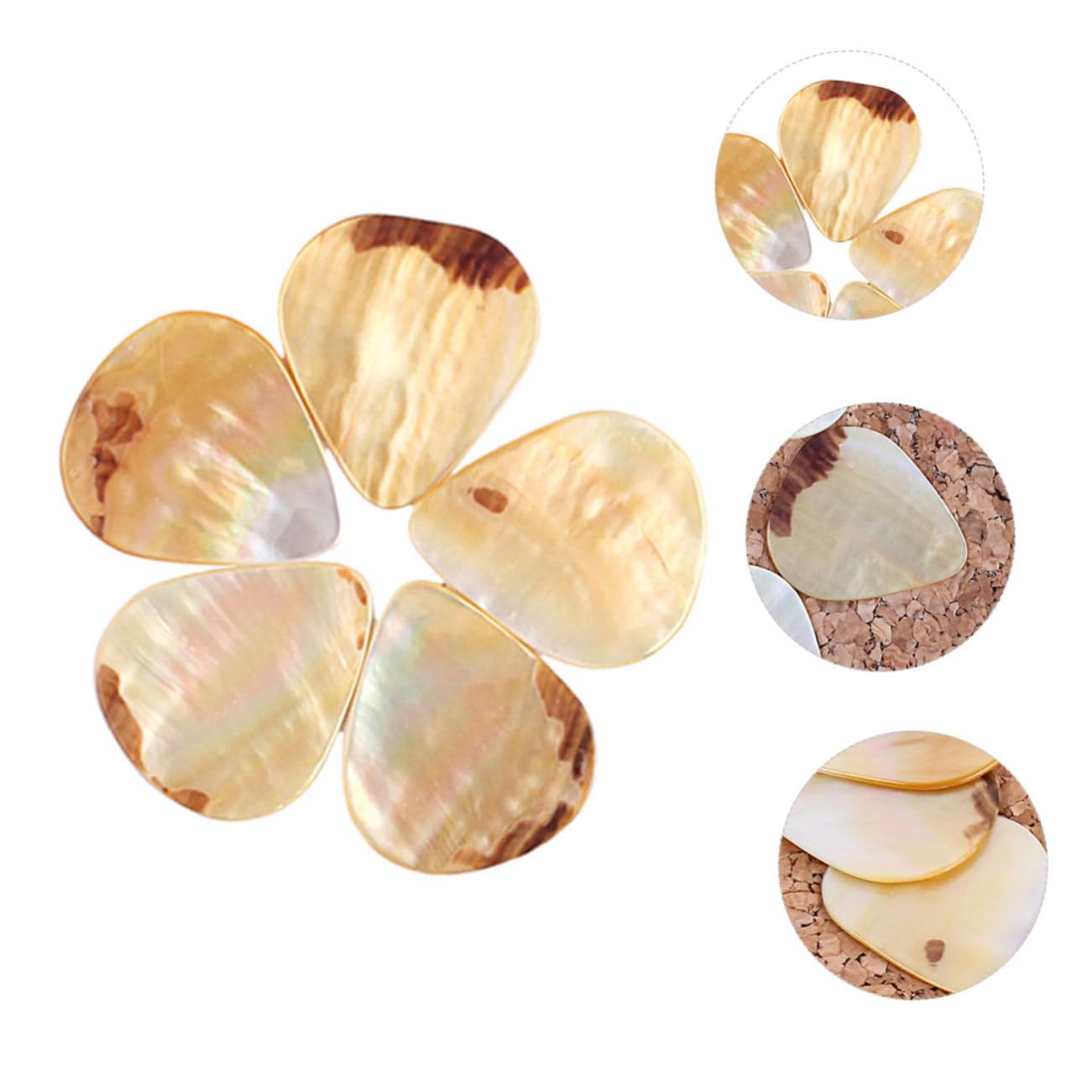 TOYANDONA 10pezzi Plettri Acustici Naturale Plettri Lisci Per Chitarra Accessori Musicali Pratici e Leggeri