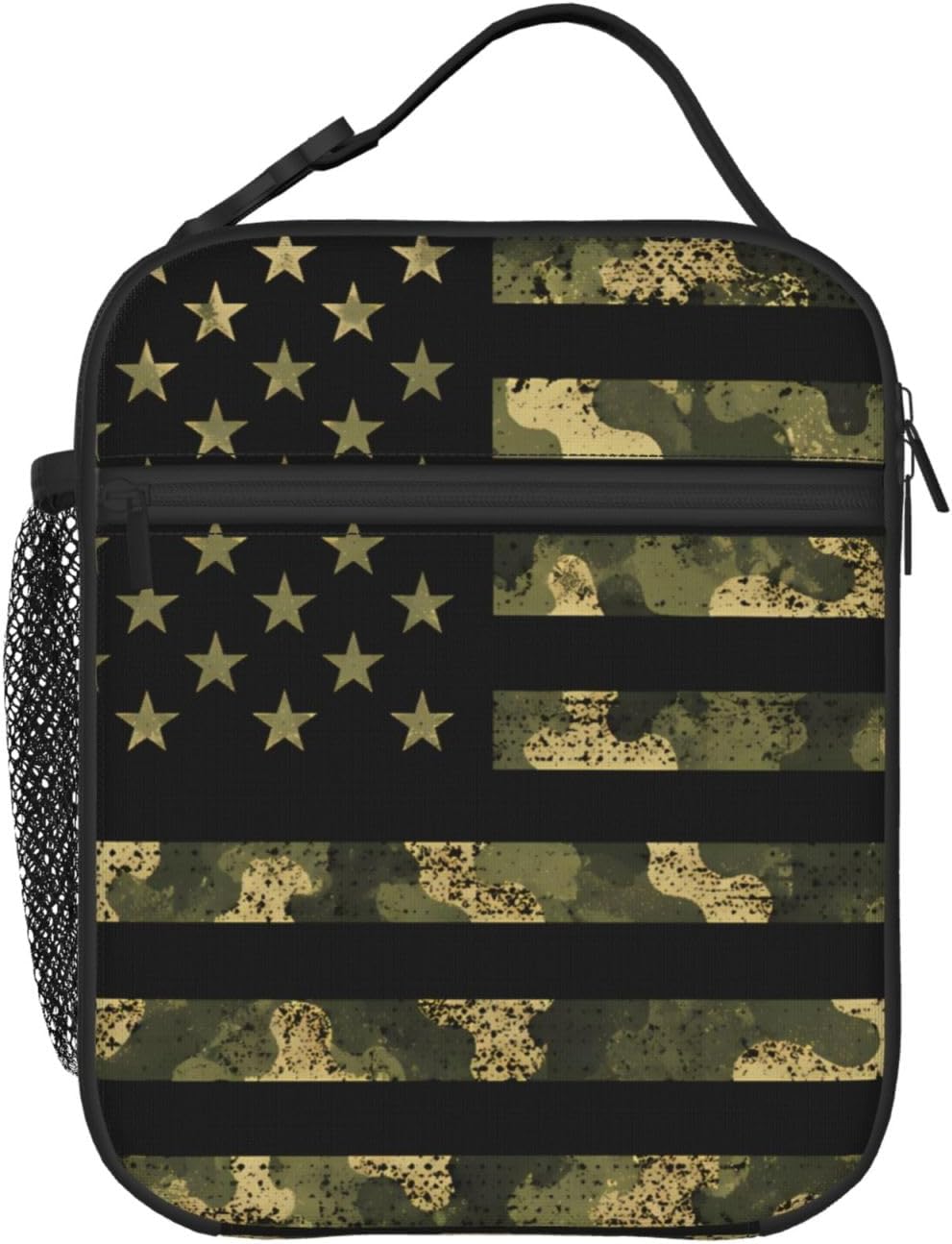 Camouflage American Flag Lunch Box Camo