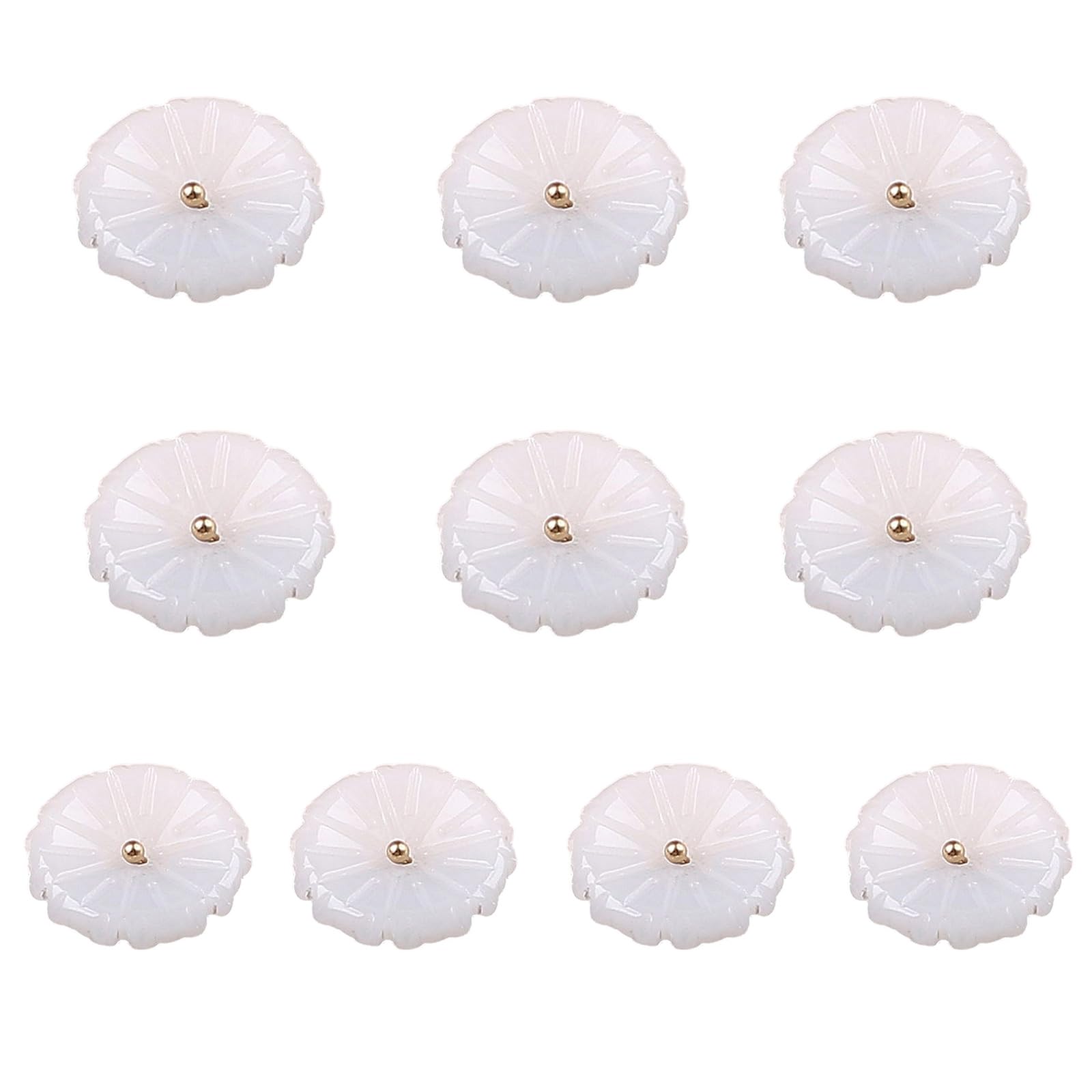 Tsophreniq 10Pcs Traditional Chinese Knot Buttons Flower Shape Resin Buttons for Cheongsam Garment Clothing Sewing Accessories Rosin Button