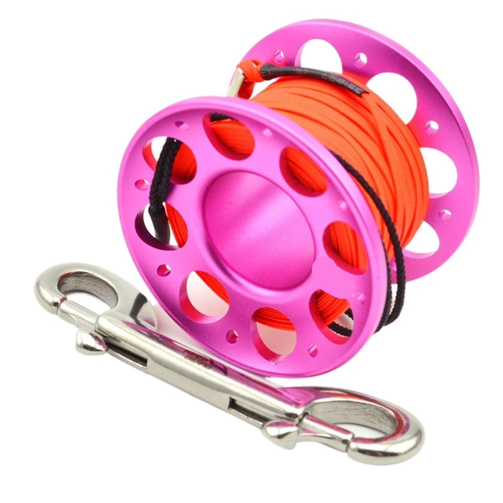 Dive Finger Reel, Scuba Diving Finger Spool 15m 30m Multicolor Aluminum Bolt Snap Hook(15m red)