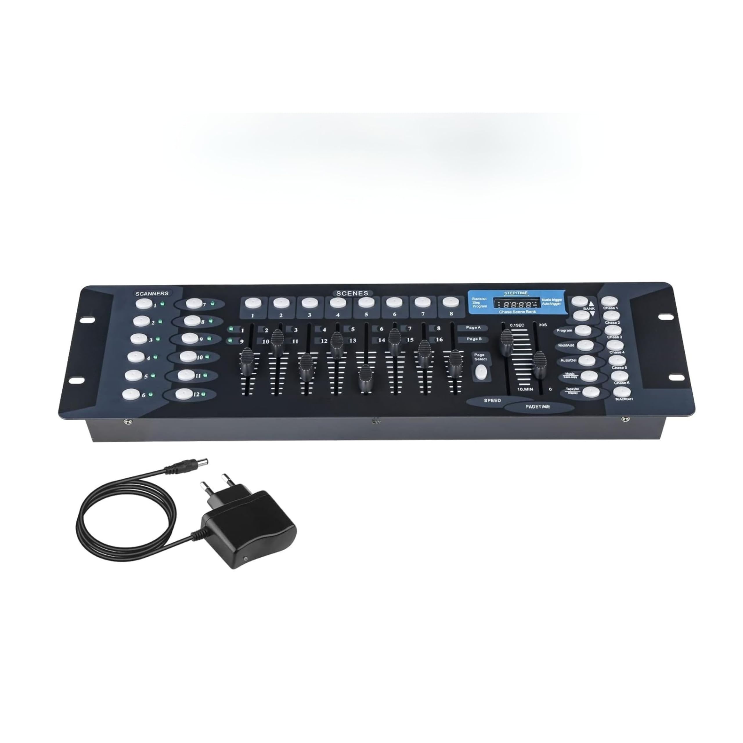 YASTA Centralina Controller Mixer DMX 512 192 Canali Console Luci Effetti Disco e Palco, Luci Professionali per DJ e Spettacoli Controllo Illuminazione Mixer DMX Effetti Luce Ideale per Teste Mobili
