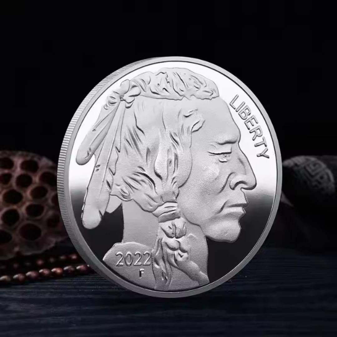 MINHBDER Commemorative Coins Usa Souvenir Coin 1Oz 2019-2025 Indian/Buffalo Silver/Gold Plated Challenge Coin Collectible Souvenir Gifts