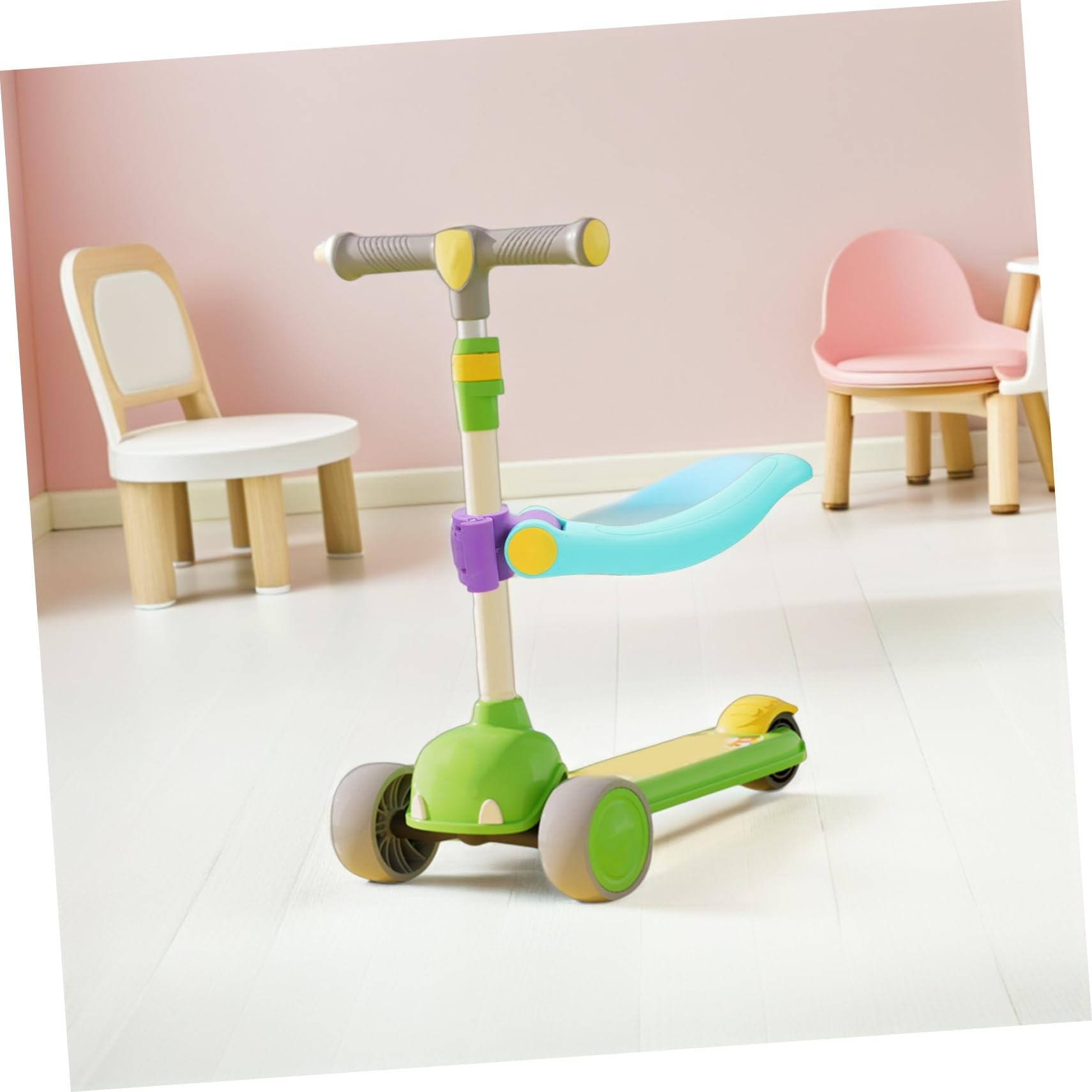 Beaupretty Scooter Siège Garçon Fille Ajustable Accessoire de Remplacement Amovible Jaune Selle Compacte pour Trottinette Garçon Fille Support pour Tout Design Moderne et Transport Facile