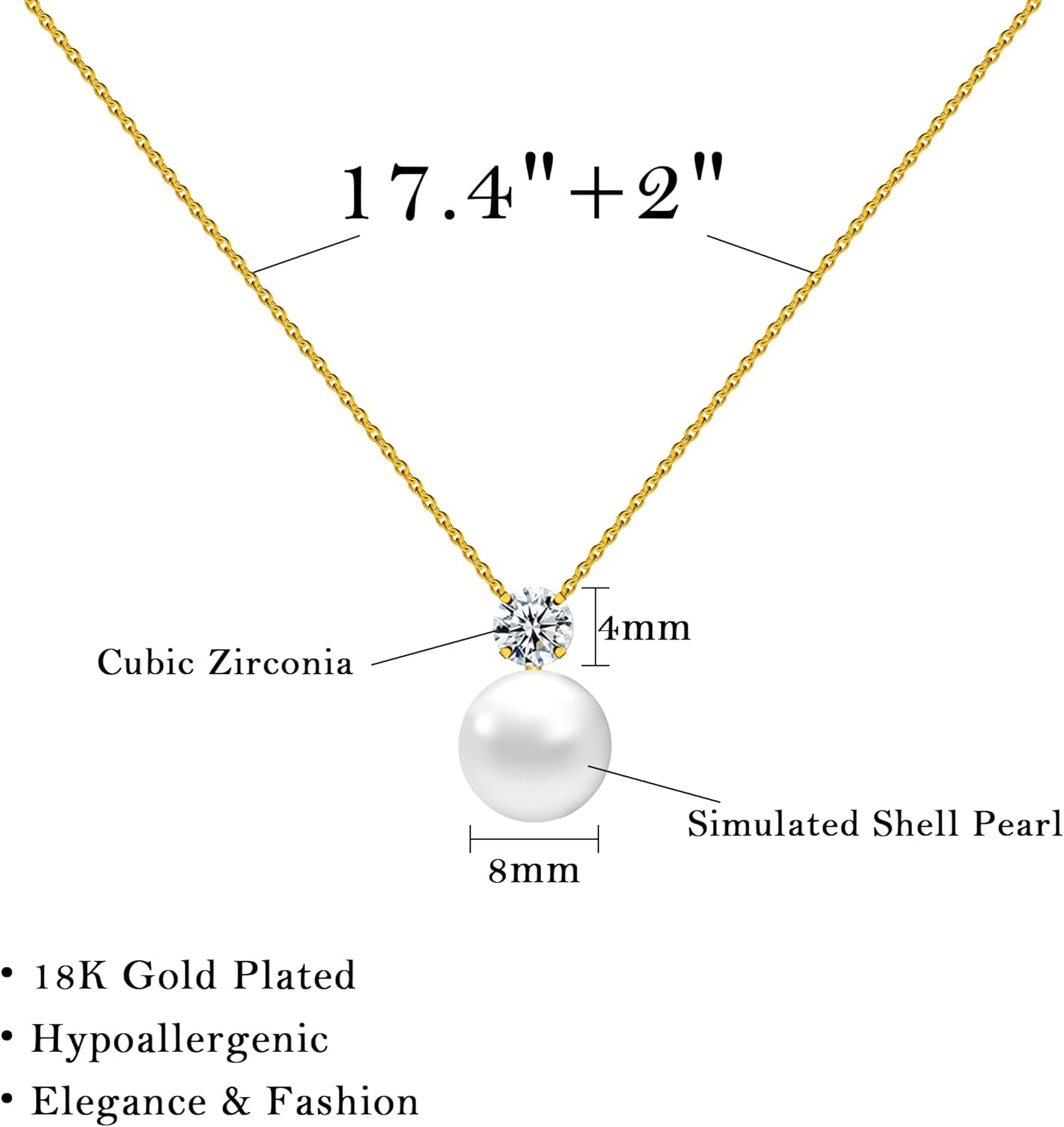 Single Pearl Necklace as Valentines Gifts for Mom, Bonus Mom Birthday Gifts for Step Mother from Daughter Son, Mother in Law Necklace with CZ from Bridal as Mother of the Groom Jewelry Gift - Image 5