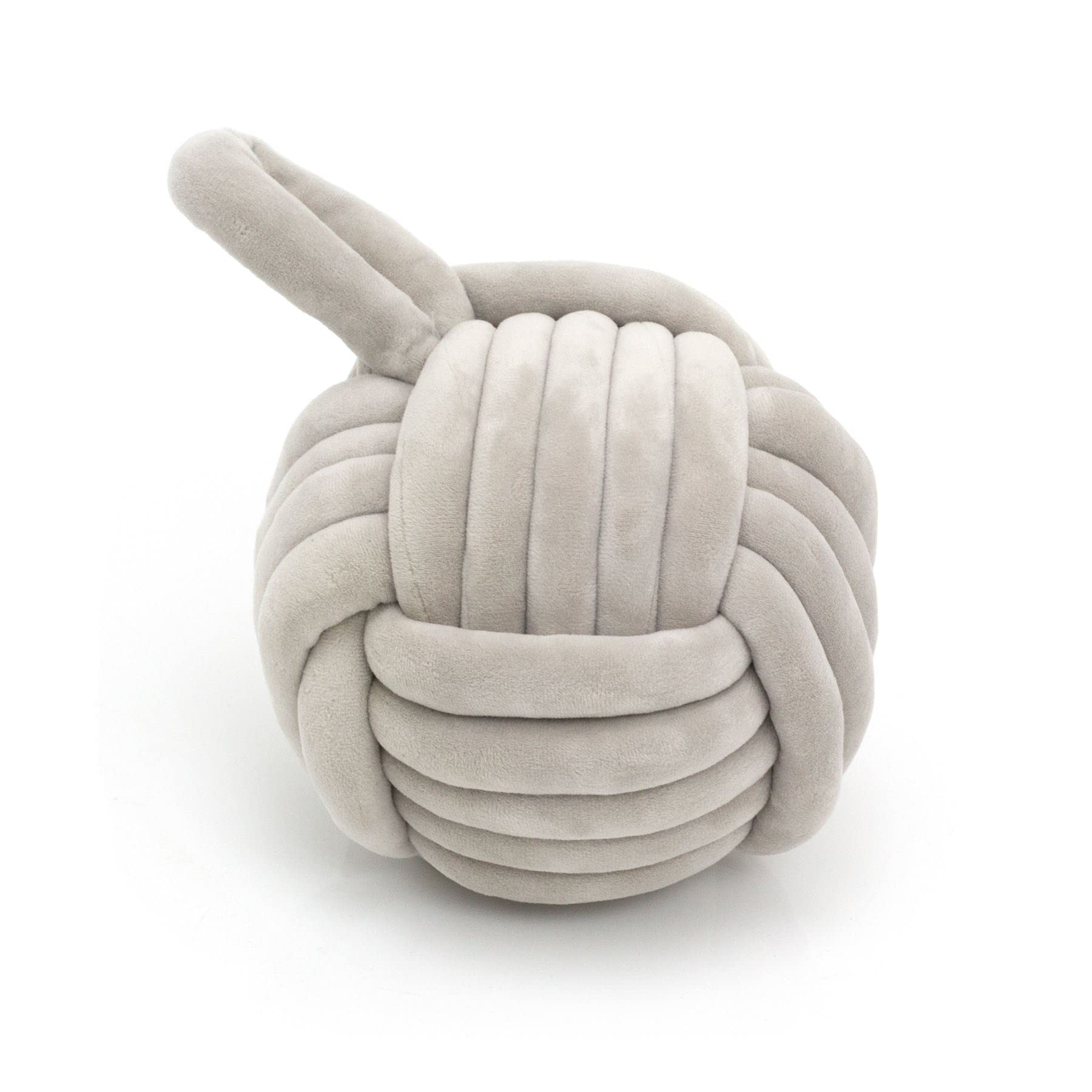 Stylish Grey Chunky Fabric Nautical Knot Doorstop 1.5kg, 15 x 15 cm - Image 3