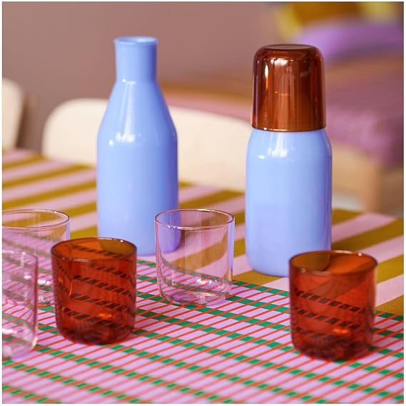 Bardak seti, açık pembe-kahverengi, 30 cl, 2 adet