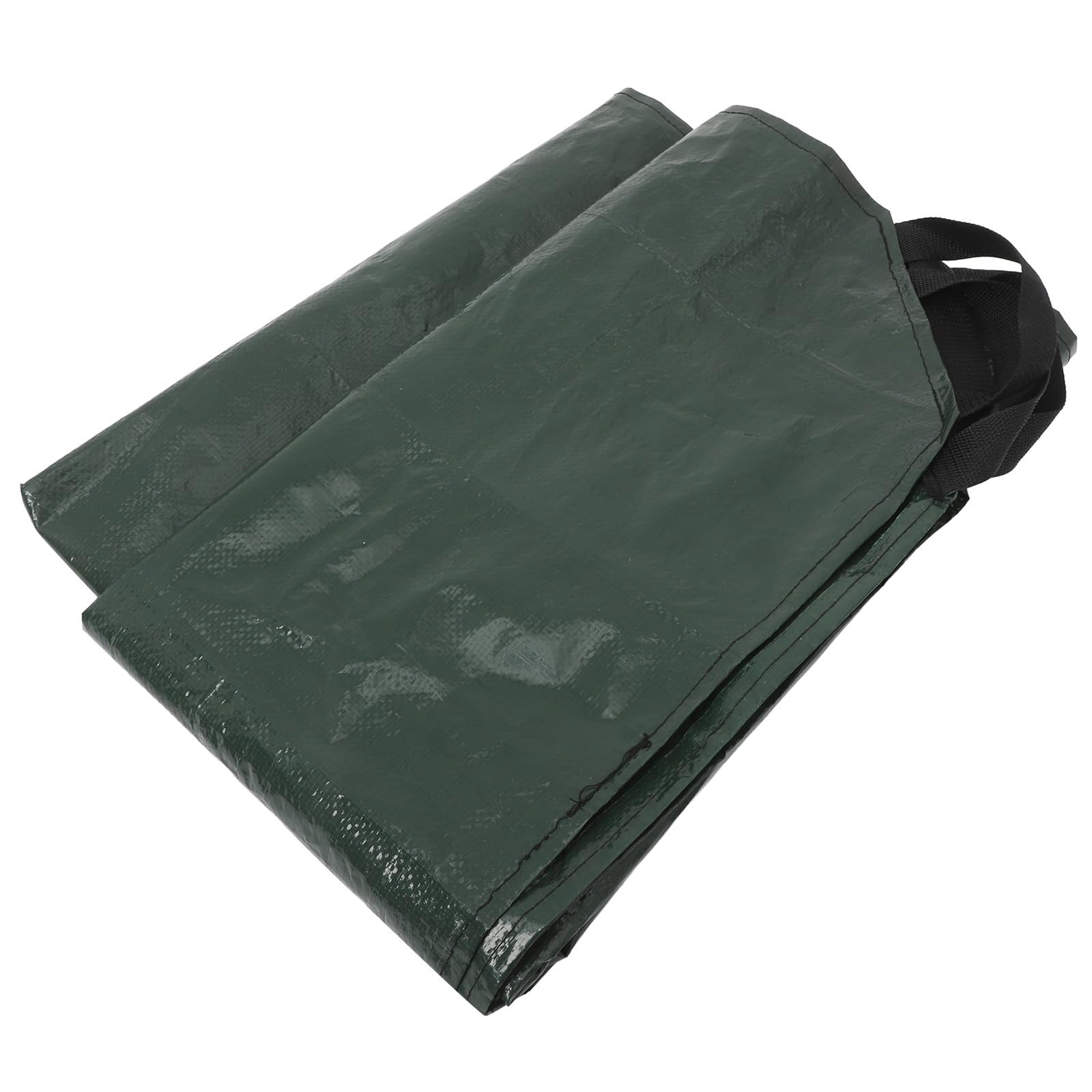 Bâche de Jardin Pliable 198X198 M en Polyéthylène Tissé Vert avec Poignées Paquet de Ramassage de Feuilles Robuste et Réutilisable pour Collecte de Déchets et Nettoyage