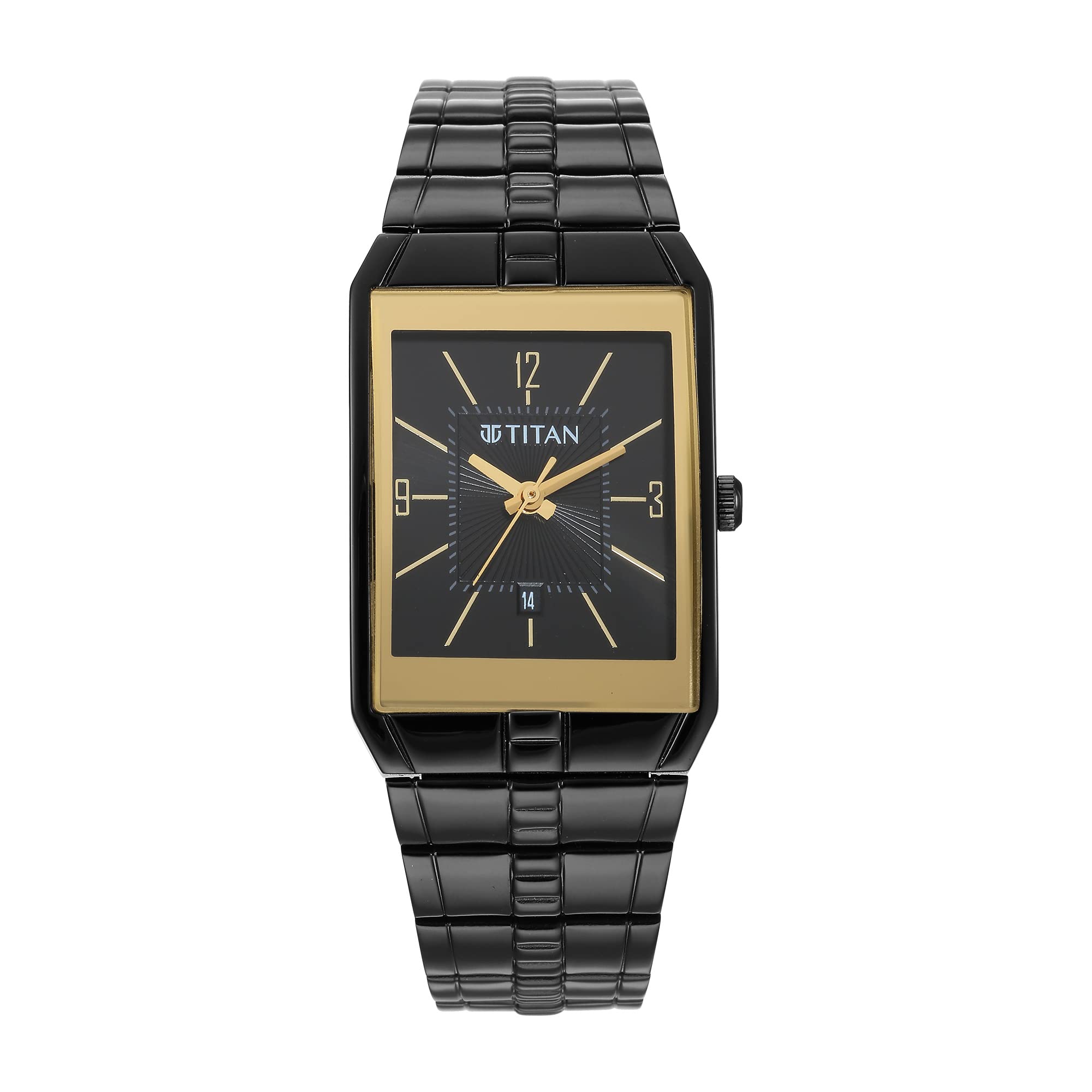 Titan Quartz Analog Black Dial Stainless Steel Strap Watch for Men-NS9151NM01 (B09XV3LTZC) Amazon Price History, Amazon Price Tracker