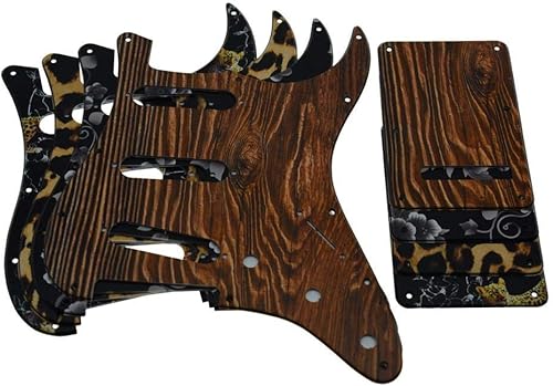 Miniatura 3 de KAISH 11 hoyos 3D impreso Strat estilo SSS plástico Pickguard ST placa trasera trémolo Trem cubierta para StratocasterStrat Hecho en Estados