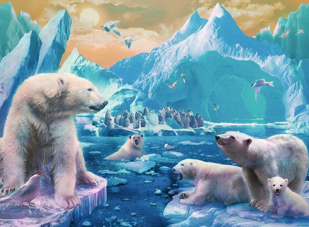 Ravensburger Polar Bear Kingdom 300 Piece Jigsaw Puzzle with Extra Large Pieces for Kids Age 9 Years & Up