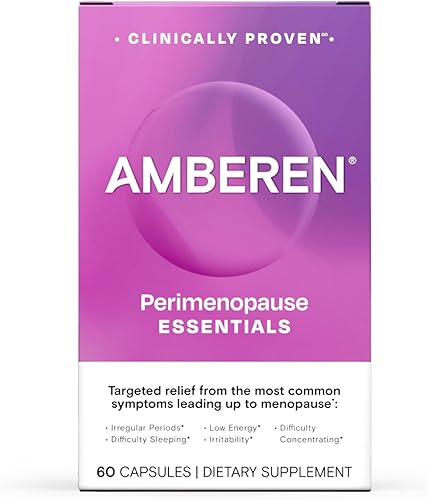 Amberen Perimenopausia, alivio multisíntoma de perimenopausia, vitamina B, vitamina E y antioxidantes, clínicamente demostrado para ayudar a apoyar