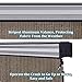 Shade&Beyond Outdoor Roller Shades 8' W x 8' H Cordless Roll Up Blinds with Valance, Exterior Shade Cloth Roll for Patio Porch Pergola, Mocha