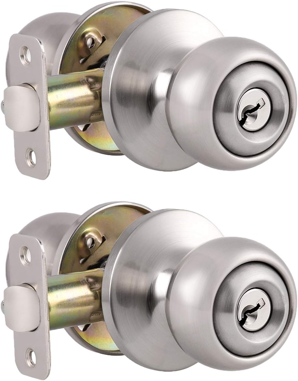 Probrico (2 Pack Keyed Alike Locks for Exterior and Interior Doors