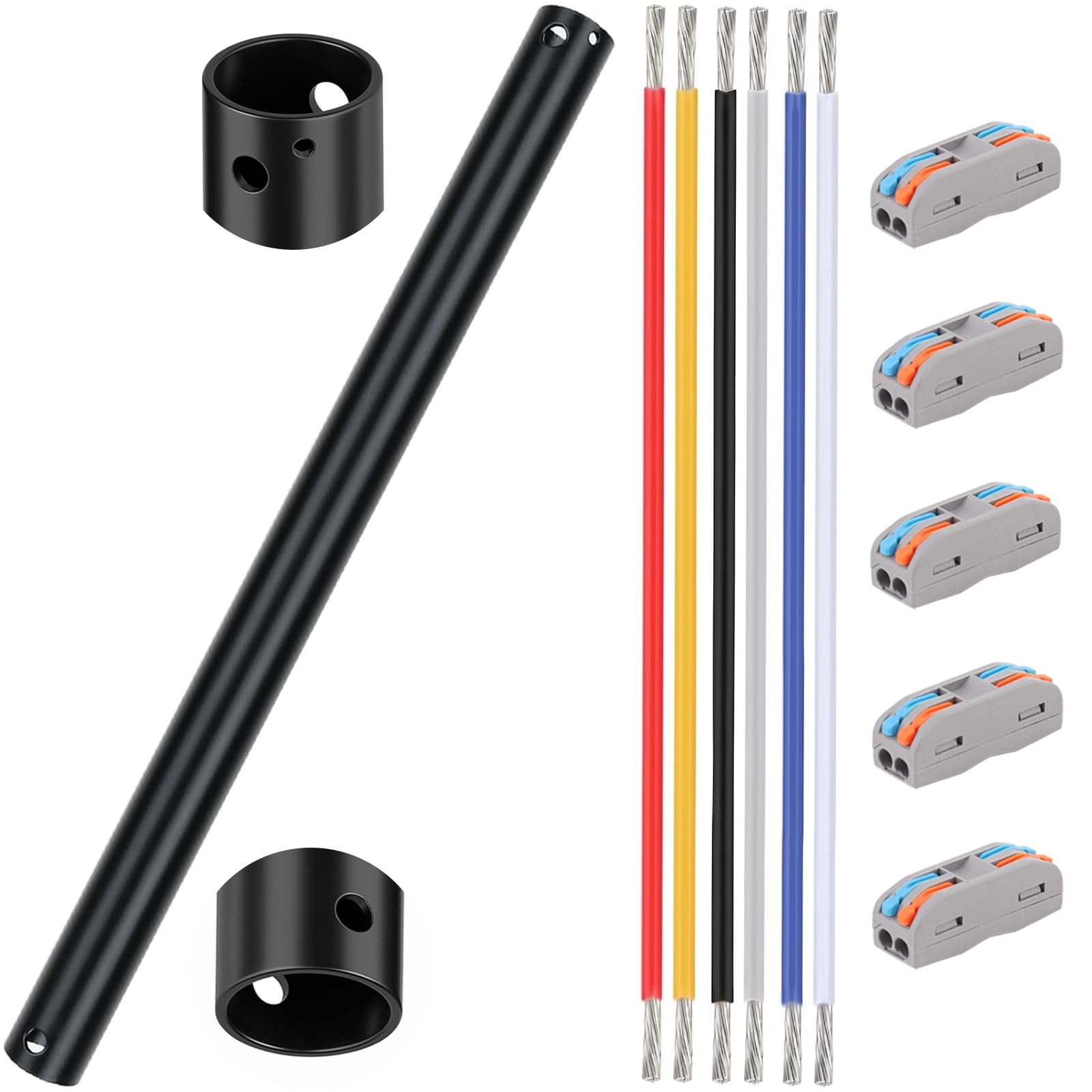 Photo 1 of AICWIOO 48-Inch Ceiling Fan Downrod - Matte Black