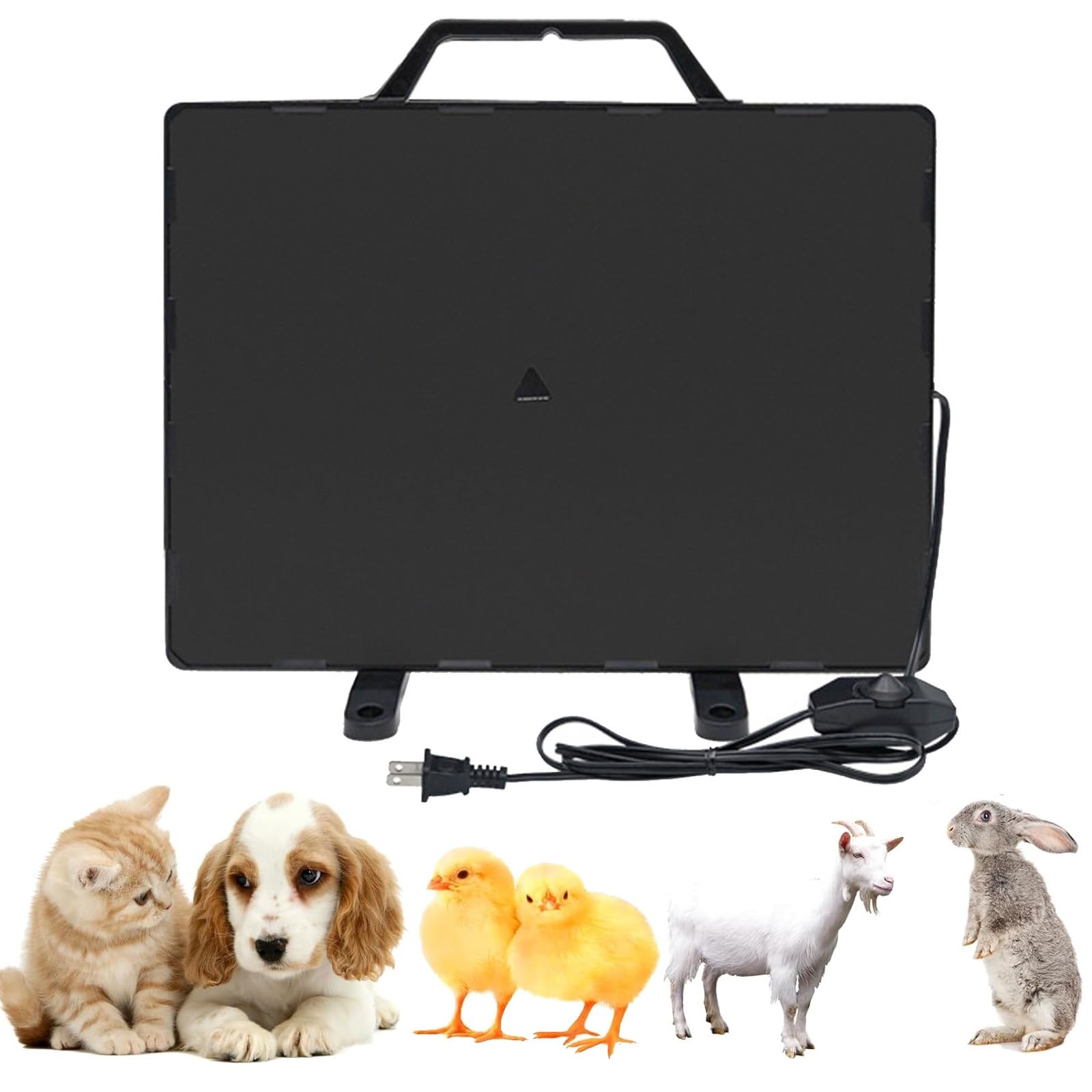 Calentador de Gallinero de 140W con Termostato, Placa Calefactora para Criadora de Pollitos y Perros con Temperatura Ajustable(50 a 80 ℃ ), Placa Calefactora para Pollitos, Aves de Corral y Mascotas