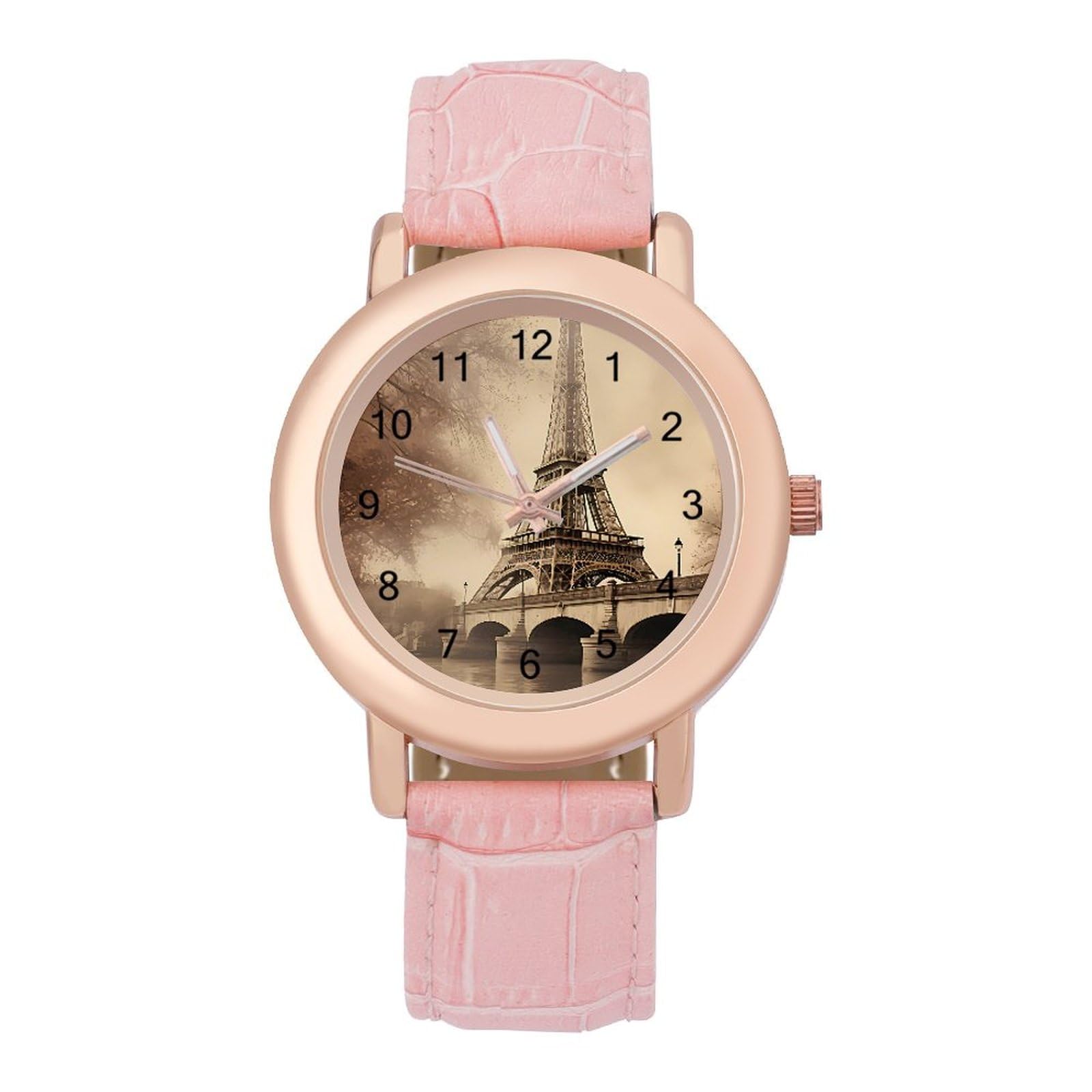 Vintage Paris Eiffel Tower Watches for Women Round Printed  display picture 3