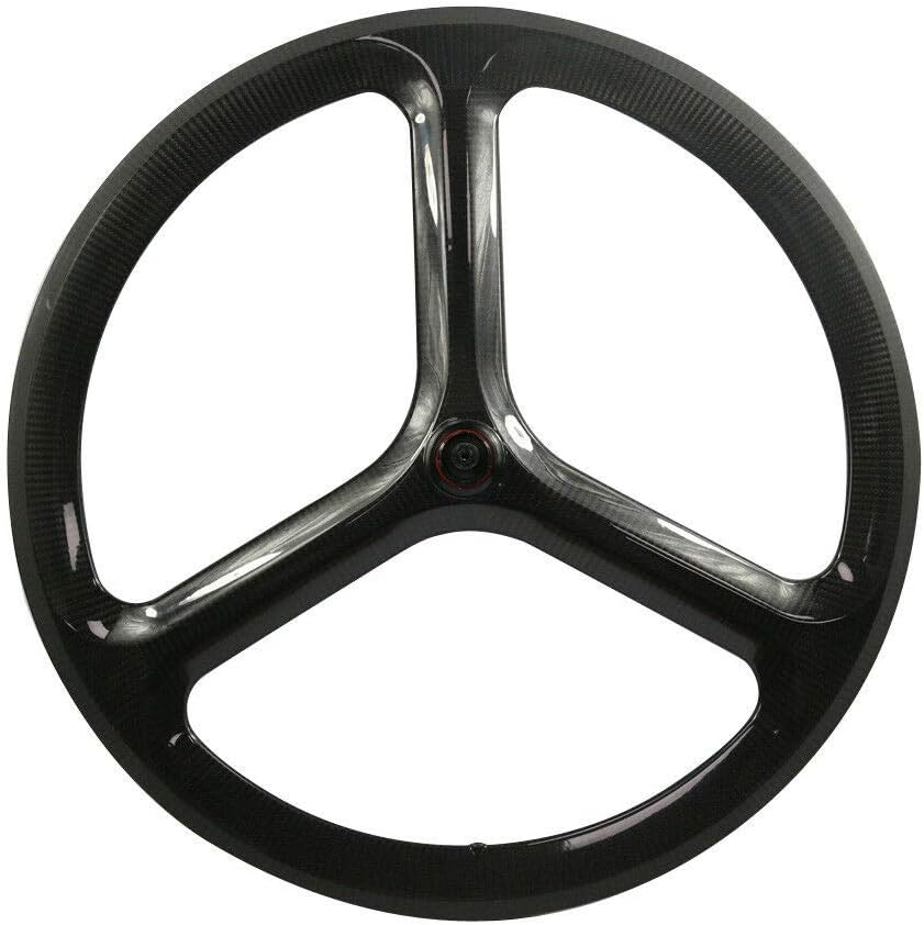 JIMAITEAM Fixed Gear 700c Carbon Tri Spoke 3-Spoke Rim Front & Rear Fixed Gear Road Single Speed Fixie Bike Bicycle Wheelset 50mm Depth Clincher 23mm Width Track Bike Wheel : Sports & Outdoors