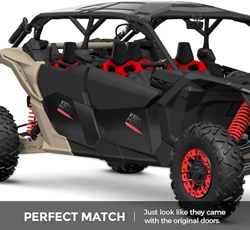 Miniatura 2 de KEMIMOTO Insertos de aluminio X3 para panel inferior de media puerta, paneles de puerta KEMIMOTO compatibles con Can Am Maverick X3 Max XRS XDS 2017