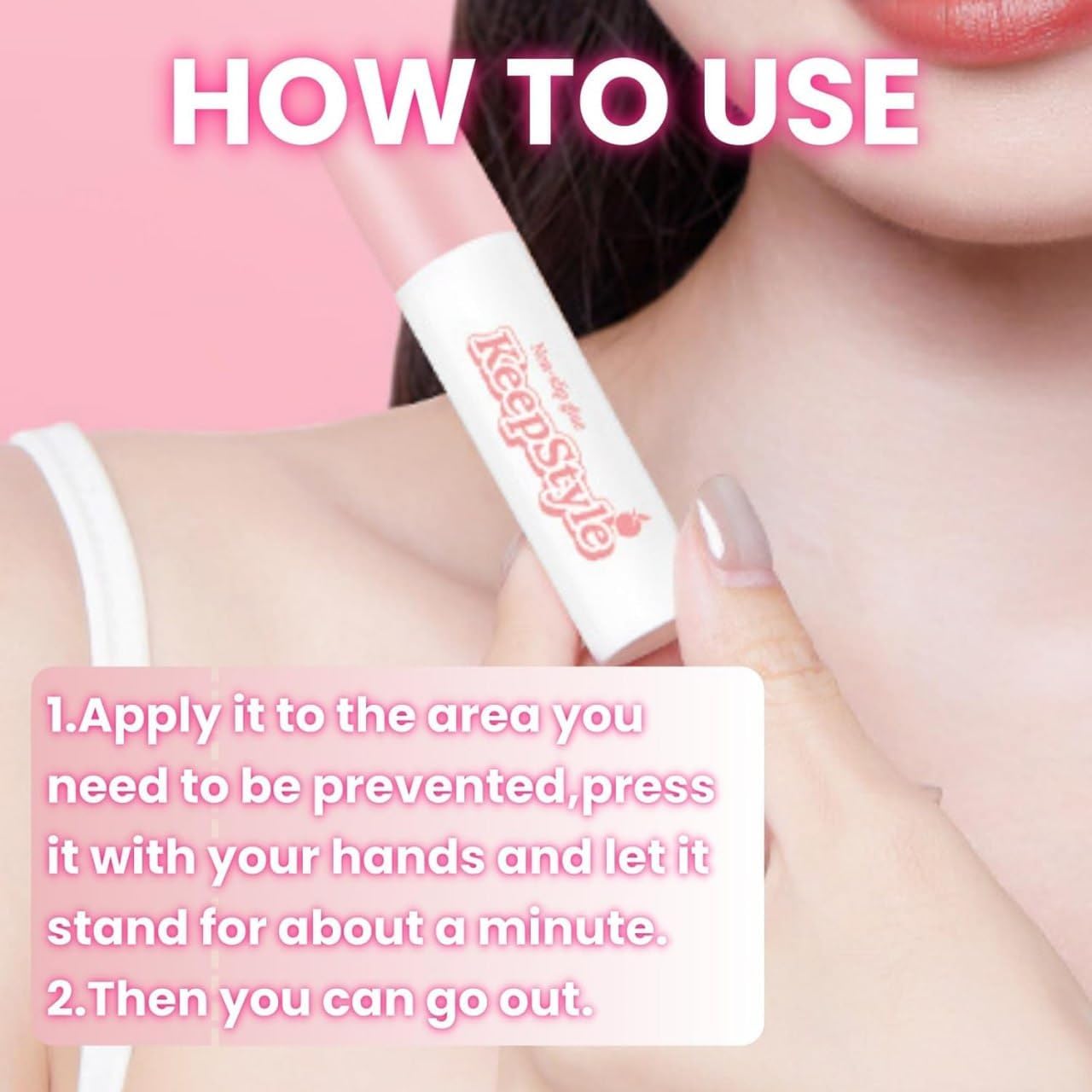Keep Style Anti-Slip Roll-On Body Glue – 10g Skin Adhesive for Clothing, Bra, Dress Fix | Invisible, Gentle & Sweatproof Hold for Fashion & Styling 1