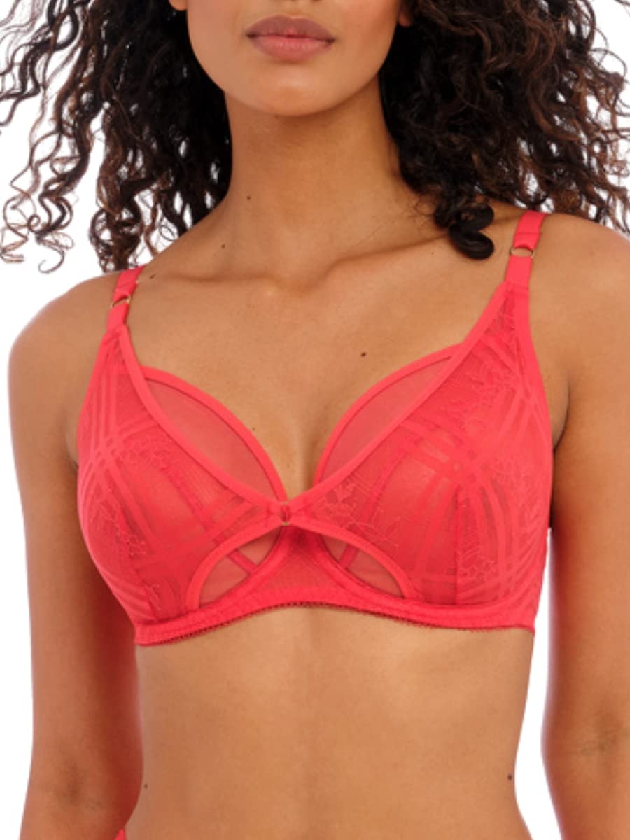 Freya Damen Fatale Bügel-BH mit Hohem Spitzenansatz Plunge-BH