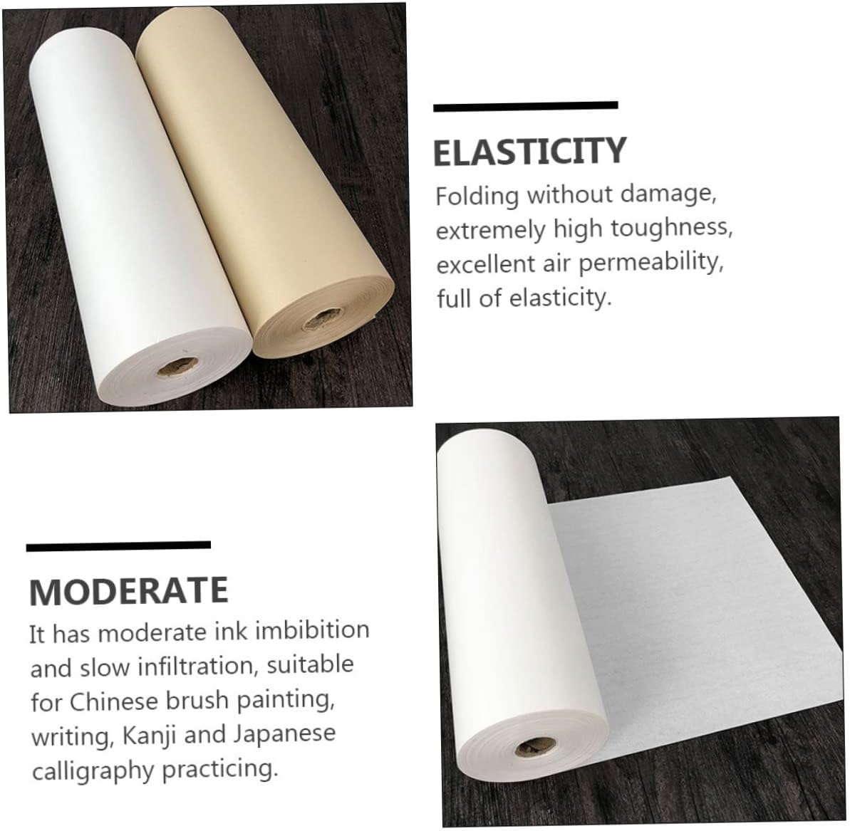 Hohopeti Thickened Rice Paper Chinese Writing Paper Xuan for Calligraphy Sumi Painting Art Creation