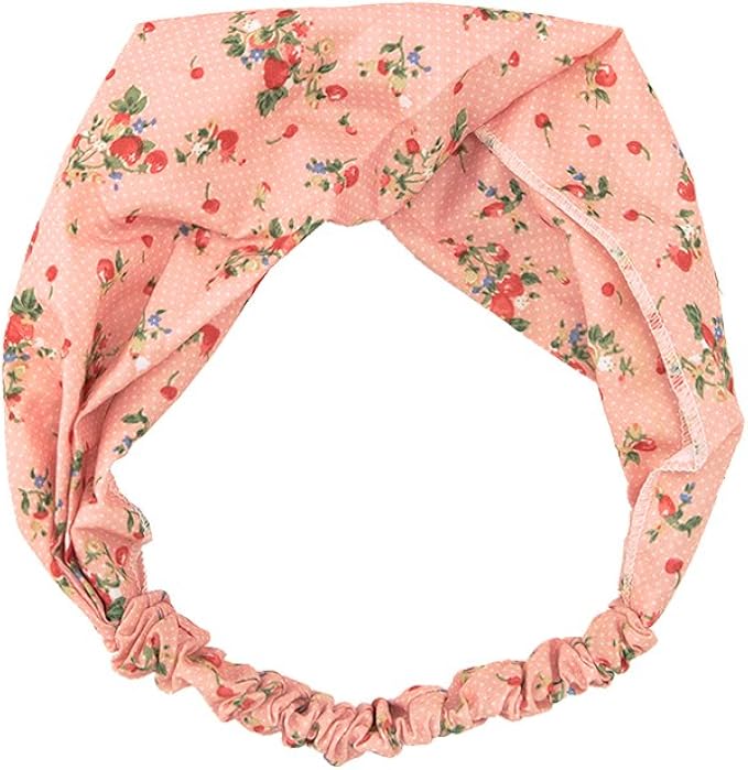 Amazon ソウビエン ターバン ヘアバンド ガーリー フェミニン 水玉 いちご柄 春 ボタニカル柄 ナチュラル 2バリエーション ピンク ブルー ヘアアレンジ 髪飾り ヘアアクセサリー ヘアバンド ターバン 通販