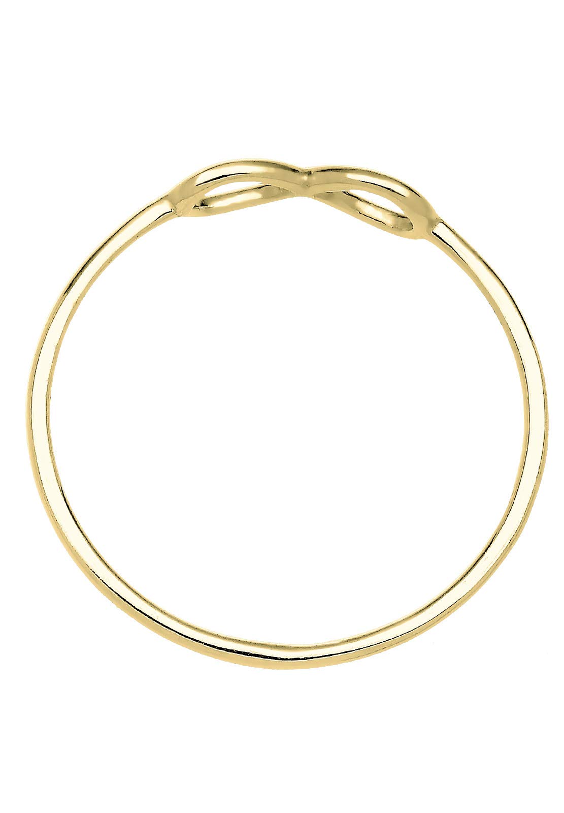 Elli PREMIUM Anillos Mujer con Símbolo de Infinito Pequeño en Oro Amarillo de 9 Quilates 375