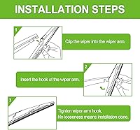 Vista 27 de PARRATI® 12 Inch Rear Wiper Blade Replacement for 2001-2012 2019-2023 Toyota RAV4 2001-2019 Highlander/2011-2024 Dodge Durango 2009-2022
