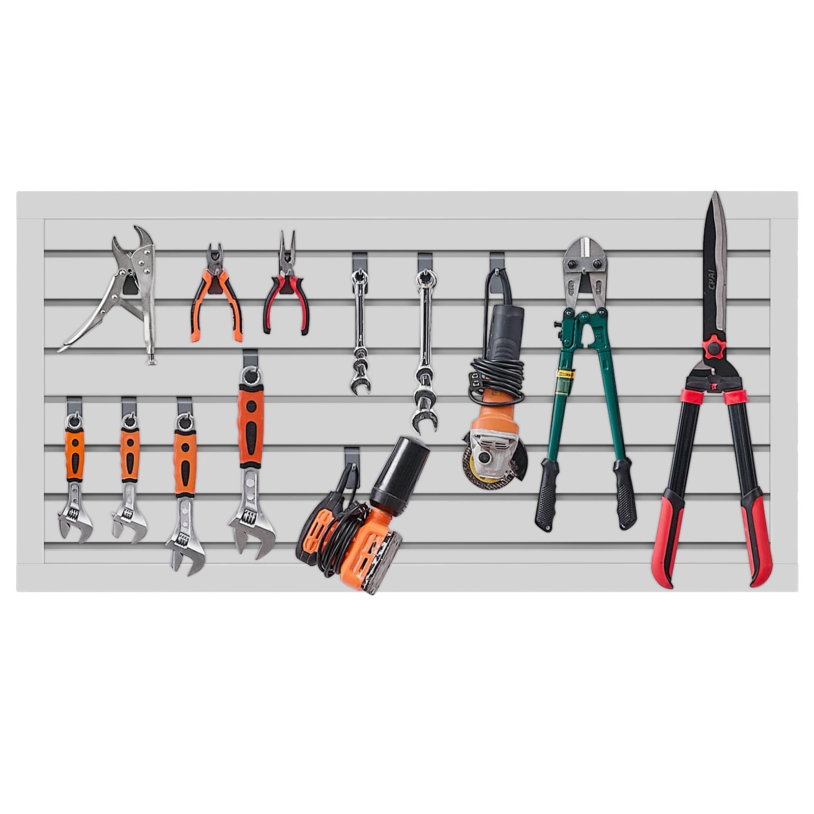 RIVERBANK Ashy Oak Wooden Slat Wall Panels, Made of Solid Wood, 2 Pcs in Size 47.24