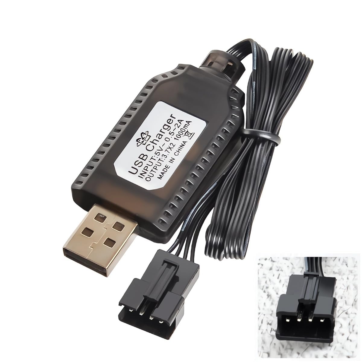Universal RC Battery Charger Cable with SM 4 Pin Connector Plug for 7.4V 2S Lipo Battery, Compatible with RC Car/Boat/Plane/Drone/Tank/Helicopter and Other Remote Control Toys-picture-17