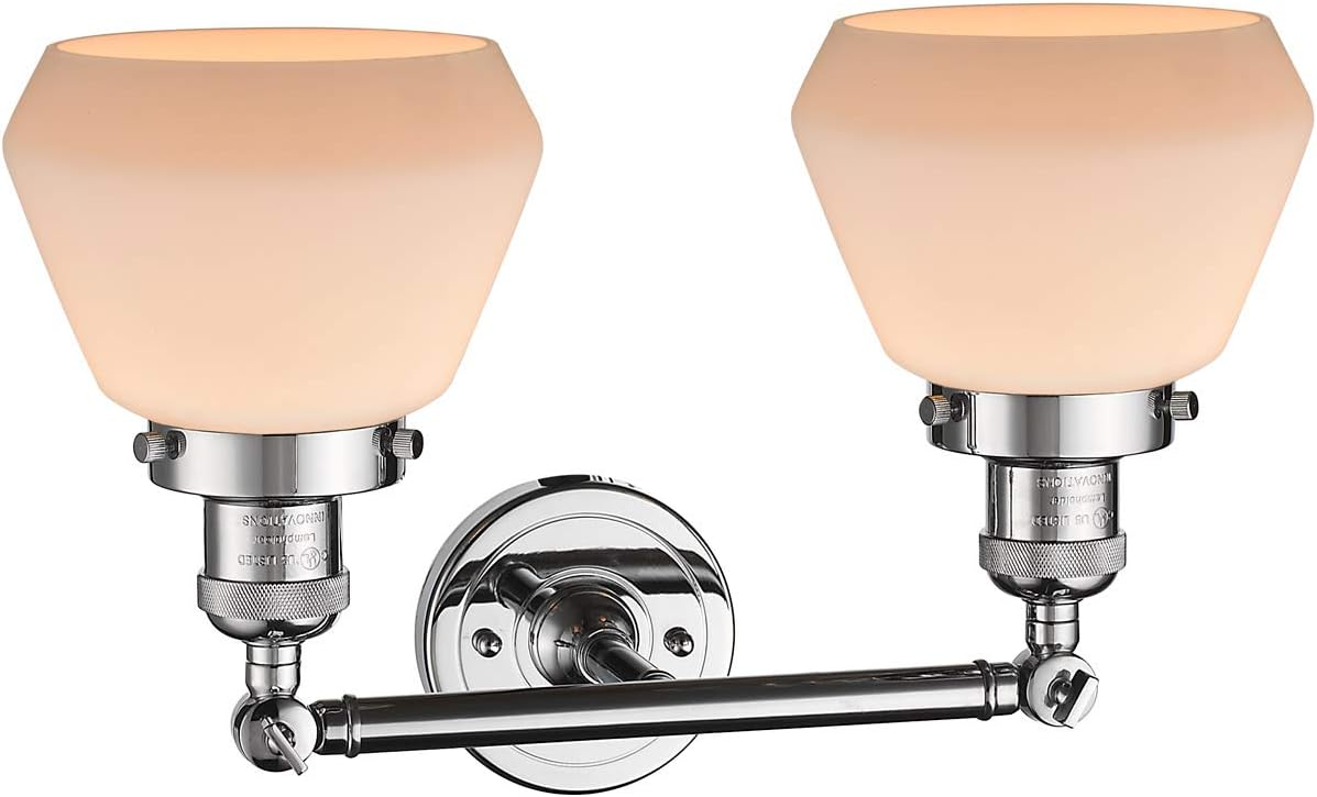 Innovations 208-PC-G171-LED 2 Light Vintage Dimmable LED Bathroom Fixture, Polished Chrome
