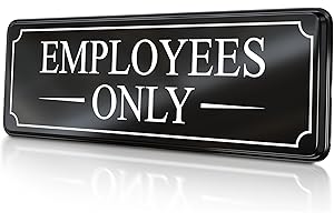 Employees Only Sign for Office Door