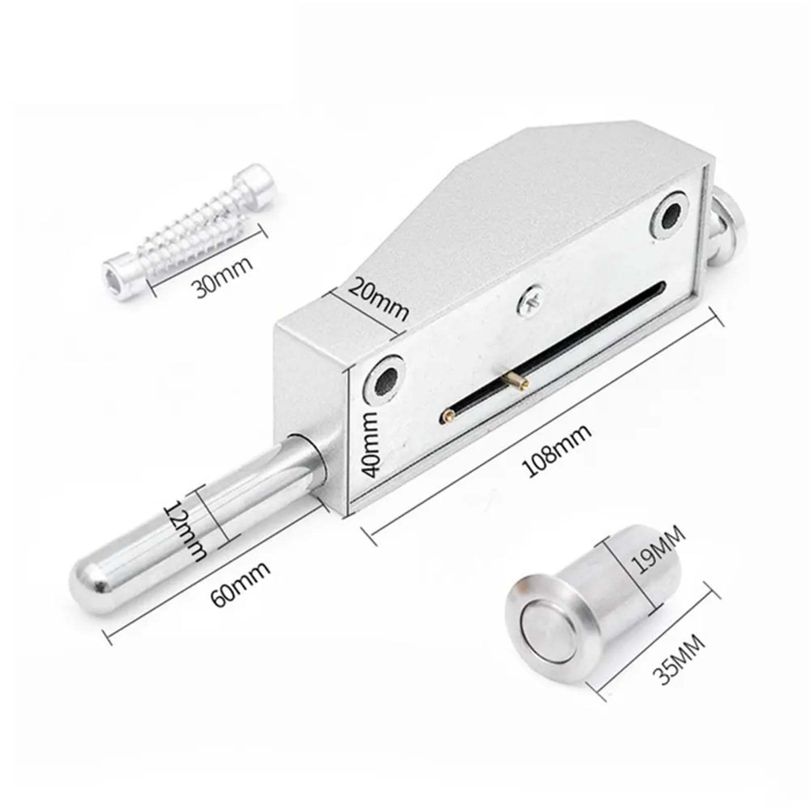 Cerradura de pestillo puerta aleación aluminio, perno seguridad con tornillos y 2 llaves, herrajes multiusos for el hogar Para Puertas(Rose gold)
