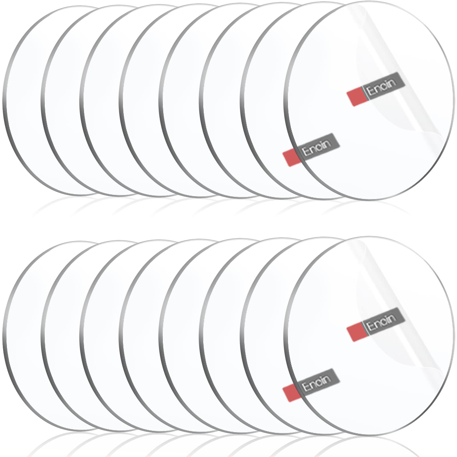 Enoin 16 Pack 2 Inch Round Clear Acrylic Sheets Plexiglass Sheet 1/8 Inch Thick, Disc Circle Platic Sheet 0.118'', Transparent Board Panel for Glass,