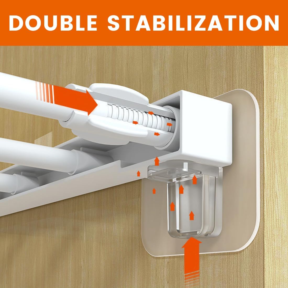 16-Piece Self-Adhesive Shelf Support Pegs, Plastic Closet Rod Holders No Drill Required