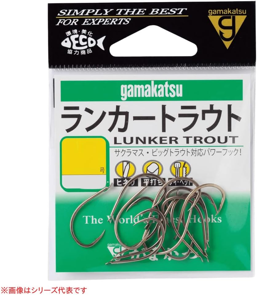 Gamakatsu 67882 Single Hook, Ranker Trout, No. 12, 14 Pieces, Brown