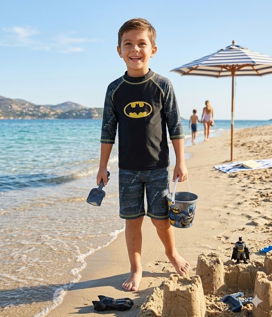Ensemble de natation Batman pour garçon 4-10 ans