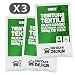 Juego de 3 bolsas de tinte textil para ropa y telas naturales, color verde