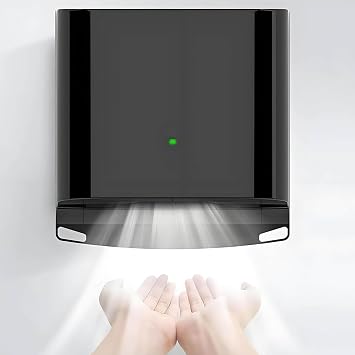 Touchless Wall Mounted Hand Dryer, 800W High Speed Hot Cold Air Blower, Quick Dry with ABS Shell, for Commercial Home Bathrooms Black