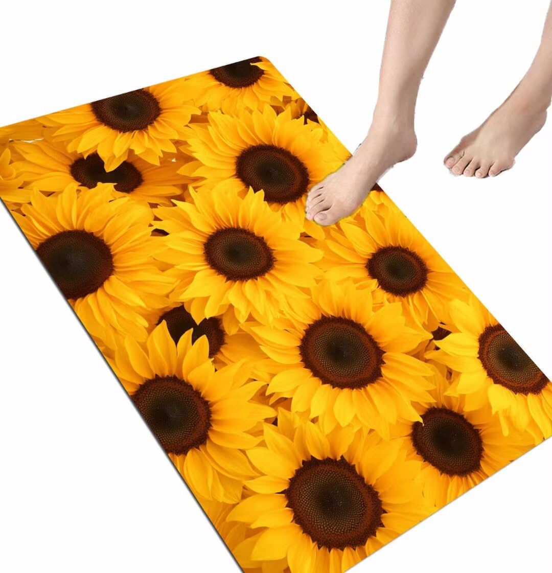 Tapis de salle de bain fin antidérapant et absorbant pour douche et porche
