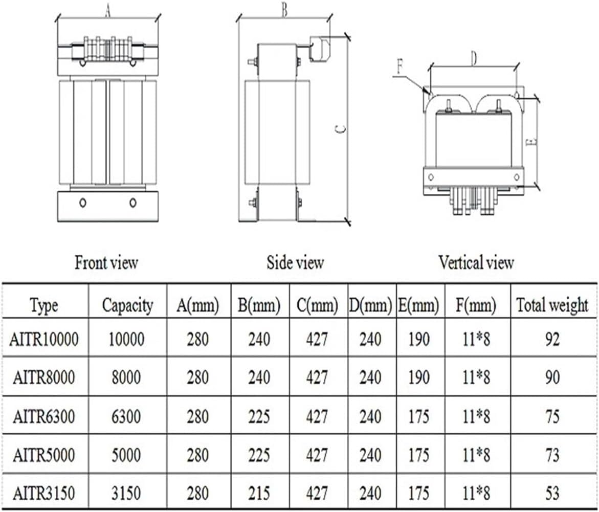 AITR5000S Isolation Transformer Transformer Rated Power 5kVA for System