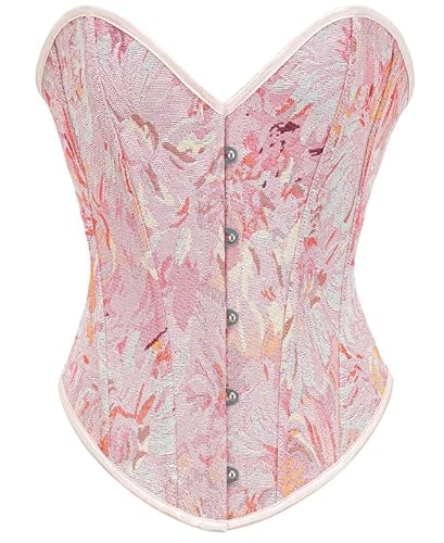 Alivila.Y Fashion Womens Vintage Floral Denim Overbust Corset Bustier Top