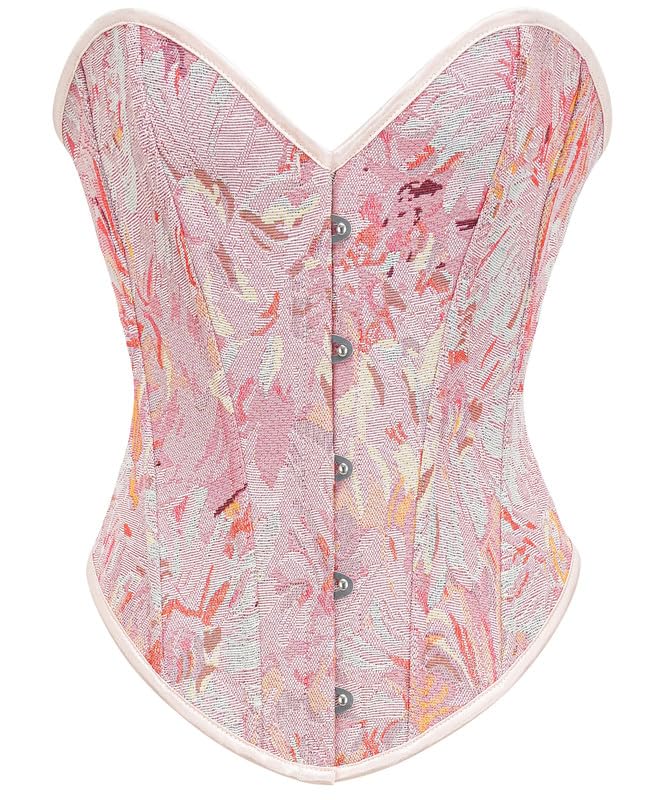 Alivila.Y Fashion Womens Vintage Floral Denim Overbust Corset Bustier Top