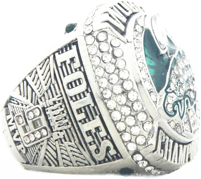 2017 World Championship Football Champions Replica Ring Trendy Accessory Durable Collectible Championship Gift For Eagles Fans Mens Fathers, Includes Wooden Box