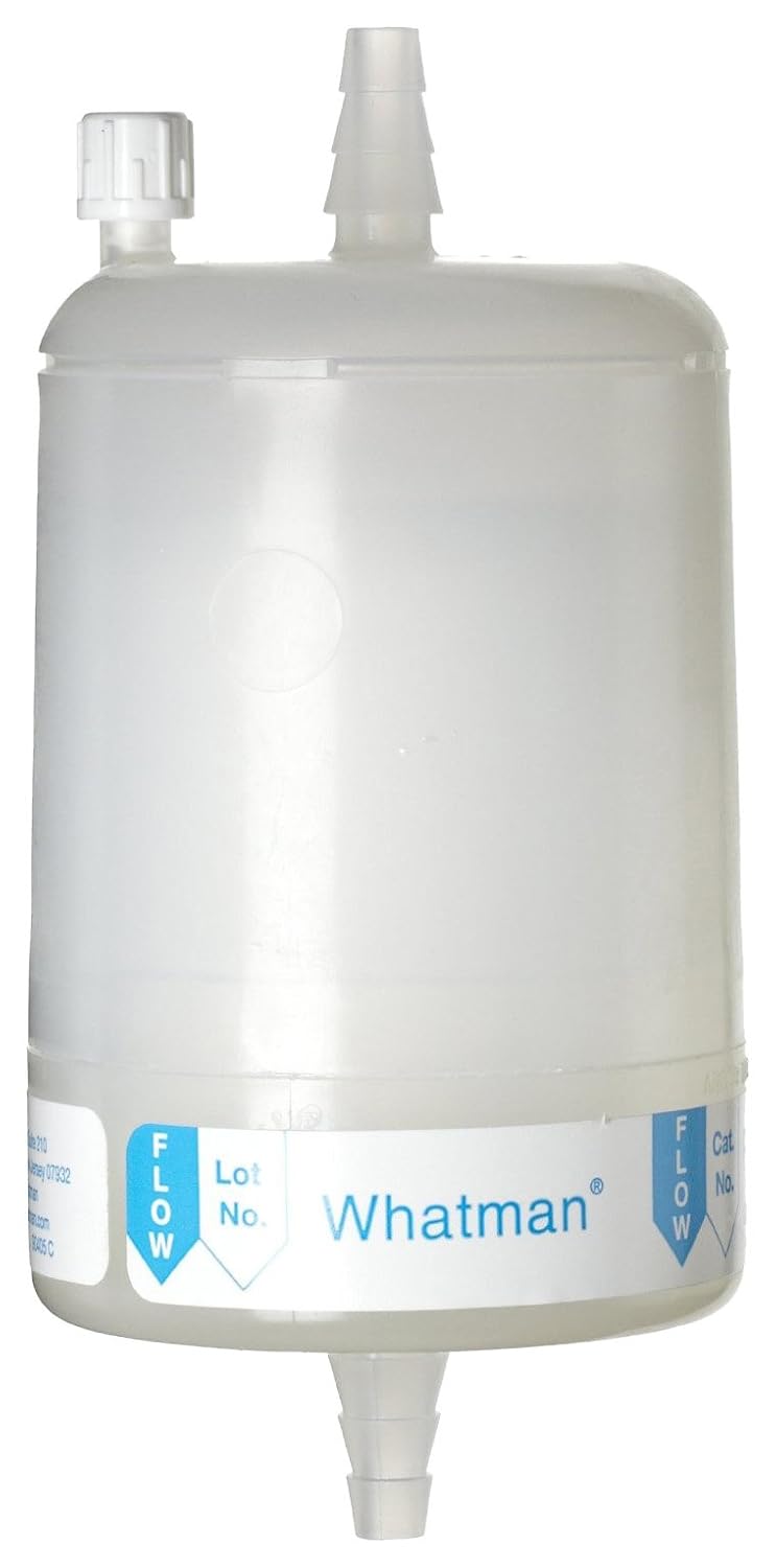 Whatman 6701-7510 Polycap 75 TF PTFE Membrane Capsule Filter with 1/2" SB Inlet and Outlet, 60 psi Maximum Pressure, 1.0 Micron